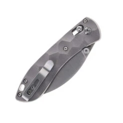 WMK Exclusive Vosteed Mini Nightshade Gray Sculpted Aluminum Handle Pocket Knife Satin 154CM Steel A0213 -White Mountain Knives Shop VOSTEED MINI NIGHTSHADE grey 03 19873.1708116624