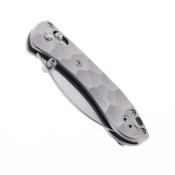 WMK Exclusive Vosteed Mini Nightshade Gray Sculpted Aluminum Handle Pocket Knife Satin 154CM Steel A0213 -White Mountain Knives Shop VOSTEED MINI NIGHTSHADE grey 05 67631.1708116624