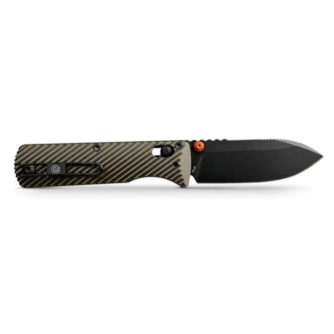 Vosteed Vombat Crossbar Lock Folding Knife Olive Green Aluminum Handle M390 Zulu Plain Edge Black Stonewash Finish A4105 4 Vosteed Vombat Crossbar Lock Folding Knife Olive Green Aluminum Handle M390 Zulu Plain Edge Black Stonewash Finish A4105 - Image 2
