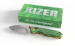 Coming Soon) WMK Christmas Kizer Drop Bear 2 Folding Knife Crystalized Titanium Handle 14c28n Blade V3619.2KD2-CM