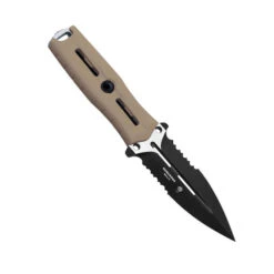 Kizer Norcross Fixed Blade Tan G10 Handle Nitro-V Spear Point Partially Serrated Black Blade ZX-FB01A3 -White Mountain Knives Shop ZX FB01A3 3 57911.1747773678