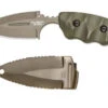 Halfbreed Blades Compact Clearance Fixed Blade Knife Green G10 Handle D2 Spear Point Plain Edge HBCCK-05OD