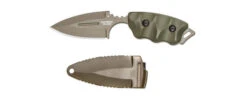 Halfbreed Blades Compact Clearance Fixed Blade Knife Green G10 Handle D2 Spear Point Plain Edge HBCCK-05OD