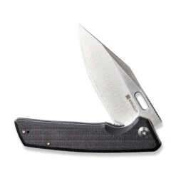 Sencut GlideStrike Folding Knife Black Canvas Micarta Handle Clip Point Plain Edge Satin Finish S23018-4 -White Mountain Knives Shop ad01e404 e9a1 4a0c a6cd 15c63abfcab9 63493.1699296098