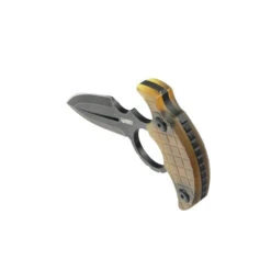 Kubey Cavy Fixed Blade Knife Amber Ultem Handle 14C28N Spear Point Plain Edge Blackwash Finish KU403E -White Mountain Knives Shop ap 1 03791.1734043636