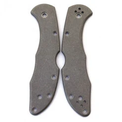 Flytanium Stonewash Titanium Scales For Spyderco Delica Knife