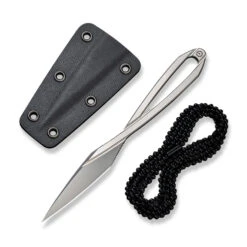 Civivi D-Art Fixed Blade Knife Silver Bead Blast Handle/Blade D2 Plain Edge C21001-1