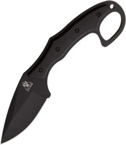 KA-BAR TDI Pocket Strike Fixed Blade Knife Black Zytel Handle AUS8-A Plain Black Blade 2491