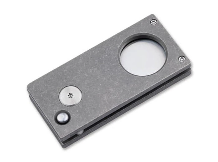 Discontinued Boker Auto Cigar Cutter Gray Titanium Handle 9Cr13CoMoV Plain Edge 01BO513 5 Discontinued Boker Auto Cigar Cutter Gray Titanium Handle 9Cr13CoMoV Plain Edge 01BO513 - Image 3