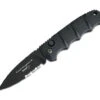 Boker KALS Auto Knife Black Aluminum Handle D2 Partially Serrated Black Blade 01KALS100