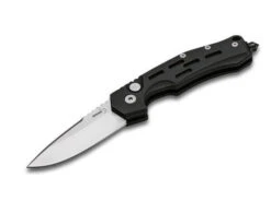 Boker Thunder Storm Automatic Knife Black Aluminum Handle AUS-8 Plain Edge 01BO791