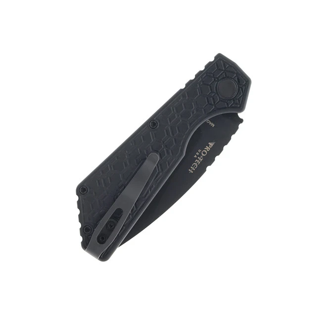 Protech Gridlock Auto Knife Black Aluminum Handle Magnacut Drop Point Plain Edge PT207-Gridlock 6 Protech Gridlock Auto Knife Black Aluminum Handle Magnacut Drop Point Plain Edge PT207-Gridlock - Image 4