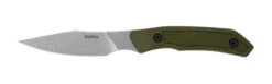 Kershaw Deschutes-Caper Fixed Blade Knife Olive Polypropylene/Rubber Handle D2 Clip Point Plain Edge Stonewash Finish 1882
