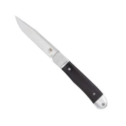 Cobratec Trapper Hidden Release Automatic Knife Ebony Wood Handle D2 Plain Edge CTTHREBW