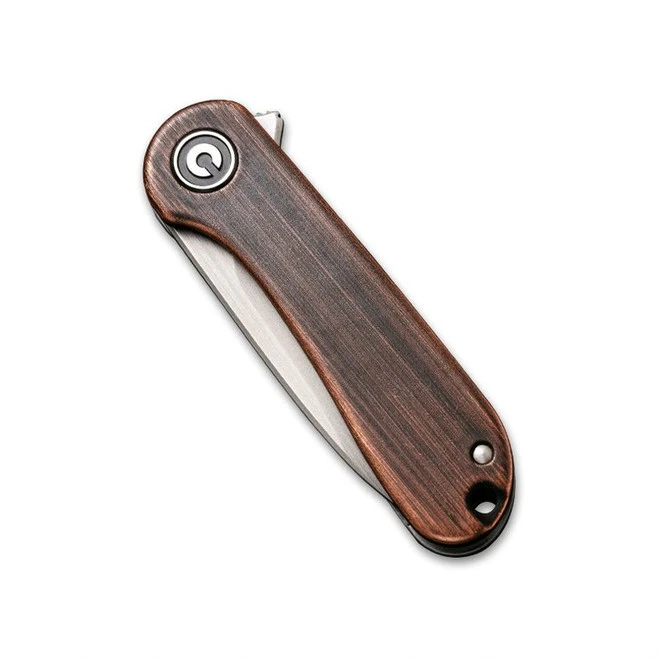 Civivi Mini Elementum Folding Knife Black Hand Rubbed Copper Handle 14C28N Plain Edge C18062Q-2 6 Civivi Mini Elementum Folding Knife Black Hand Rubbed Copper Handle 14C28N Plain Edge C18062Q-2 - Image 4
