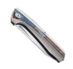 Ketuo Telson Flipper Folding Knife Titanium/Multi Colored G10-Damascus Handle M390 Drop Point Plain Edge -White Mountain Knives Shop ketuo Telson red 01 20540.1682362948