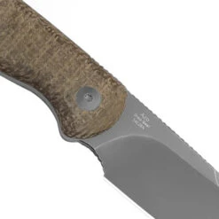 Kizer Drop Bear Fixed Blade Knife Brown Burlap Micarta Handle 14C28N Plain Edge 1094A1 -White Mountain Knives Shop knife drop bear 14c28n burlap micarta 1094a1 15 89954.1743705345
