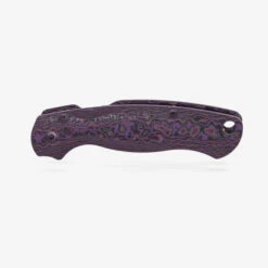 Flytanium Carbon Fiber Lotus Scales For Spyderco Paramilitary 2 Knife Purple Haze FLY-1360PH
