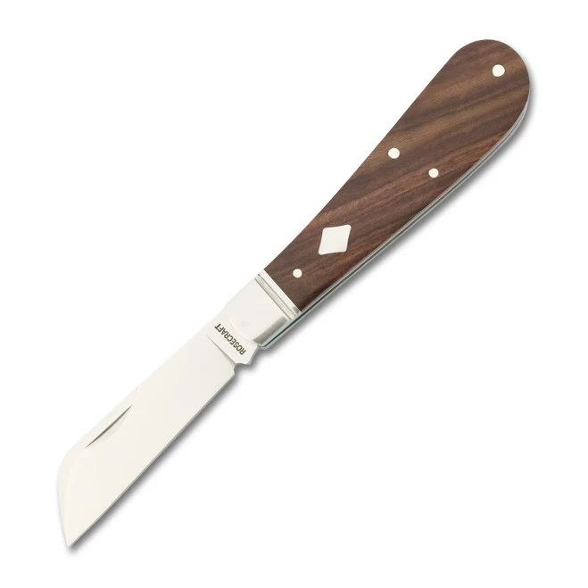 RoseCraft Lick Creek Loom Fixer Folding Knife Brown Rosewood Handle D2 Sheepsfoot Plain Edge RCT025-ROW 5 RoseCraft Lick Creek Loom Fixer Folding Knife Brown Rosewood Handle D2 Sheepsfoot Plain Edge RCT025-ROW - Image 3