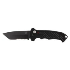 Gerber 06 Auto Tanto Serrated Black Aluminum Handle S30V GE0850N