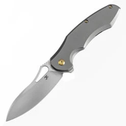 Kansept Echis Folding Knife Titanium Handle S35VN Drop Point Plain Edge Satin Finish K1071A1 -White Mountain Knives Shop tkk 1 97487.1724199349