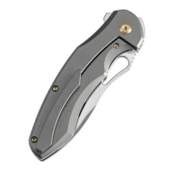 Kansept Echis Folding Knife Titanium Handle S35VN Drop Point Plain Edge Satin Finish K1071A1 -White Mountain Knives Shop tkk 6 03197.1724199349